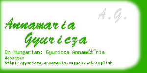annamaria gyuricza business card